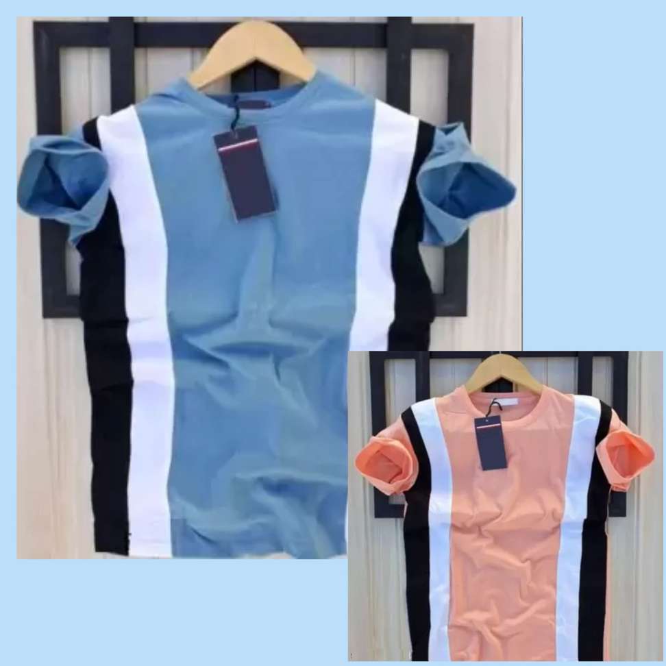 Rimmy Textile Printed Men Blue Pink T Shirt