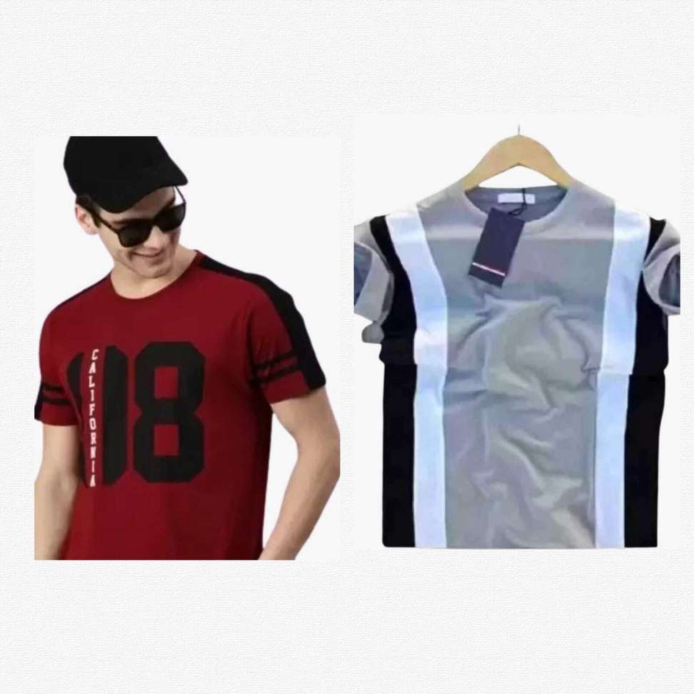 Axxitude Printed Men Maroon Grey T‑Shirt – 86% OFF Pack of 2, Best Price in India