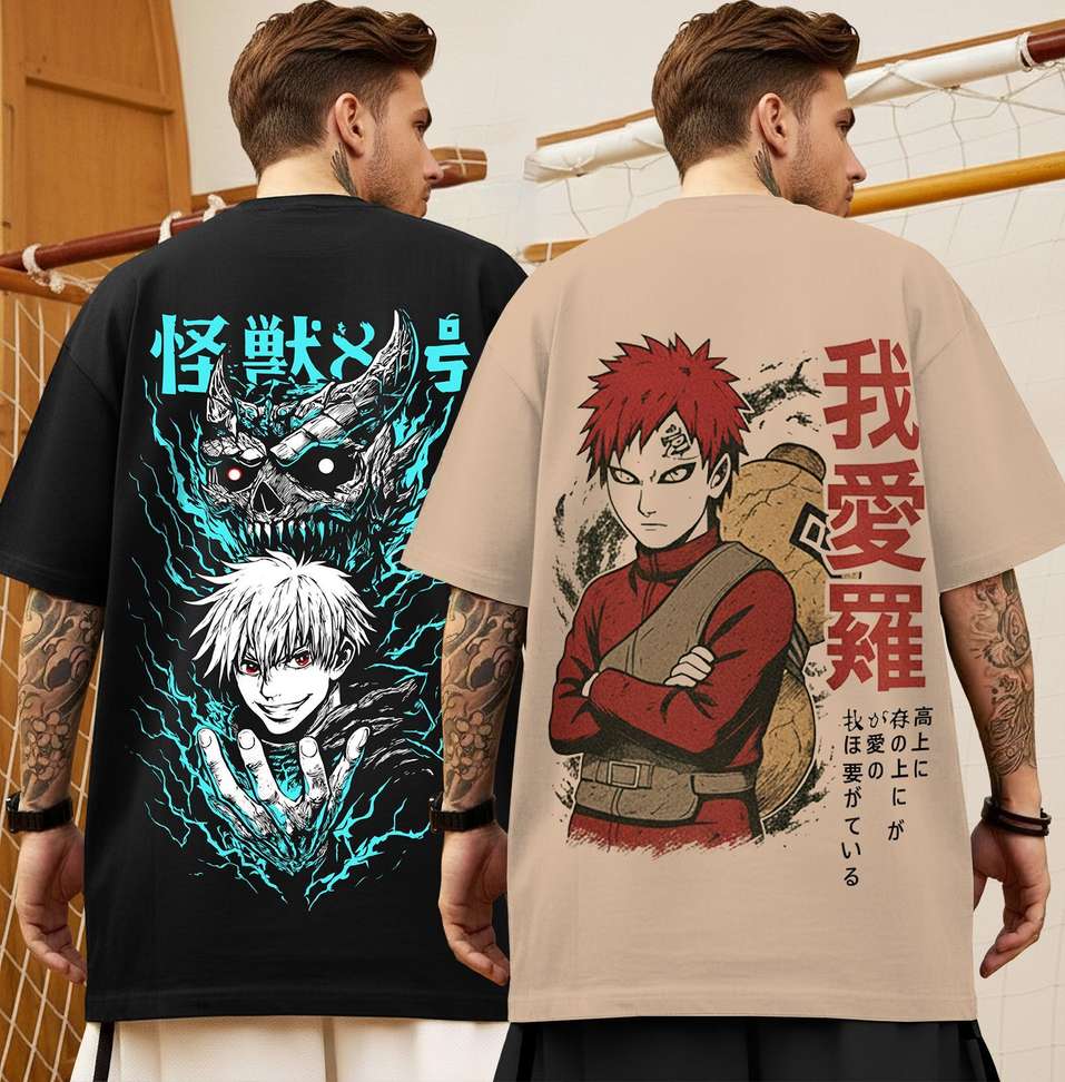 Tripr Graphic Print Men Black Beige T Shirt