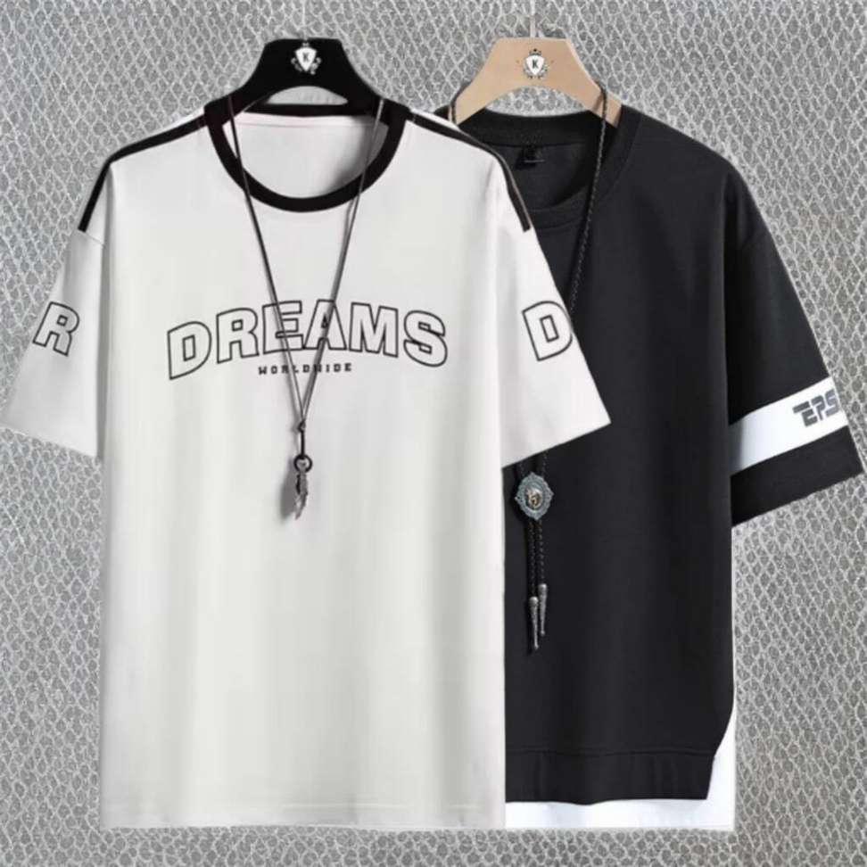 Kaspy Printed Men White‑Black T‑Shirt – 74% OFF, Only ₹128 at Shopsy