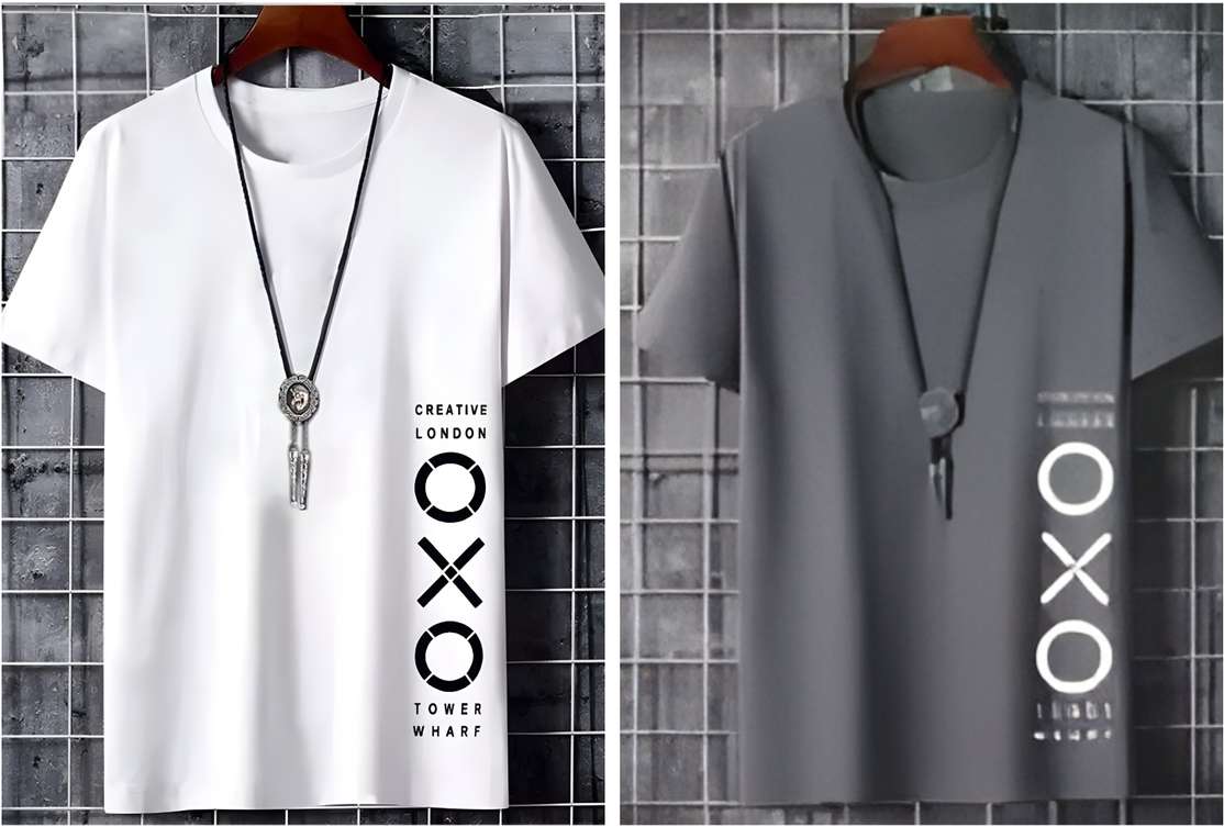 Jaqque Printed Men White‑Grey T‑Shirt – 86% OFF, Only ₹108 at ExampleShop.com