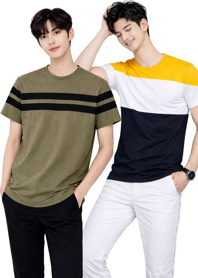 Attitude Start Fashion Color Block Men Multicolor T‑Shirt – 81% OFF Deal