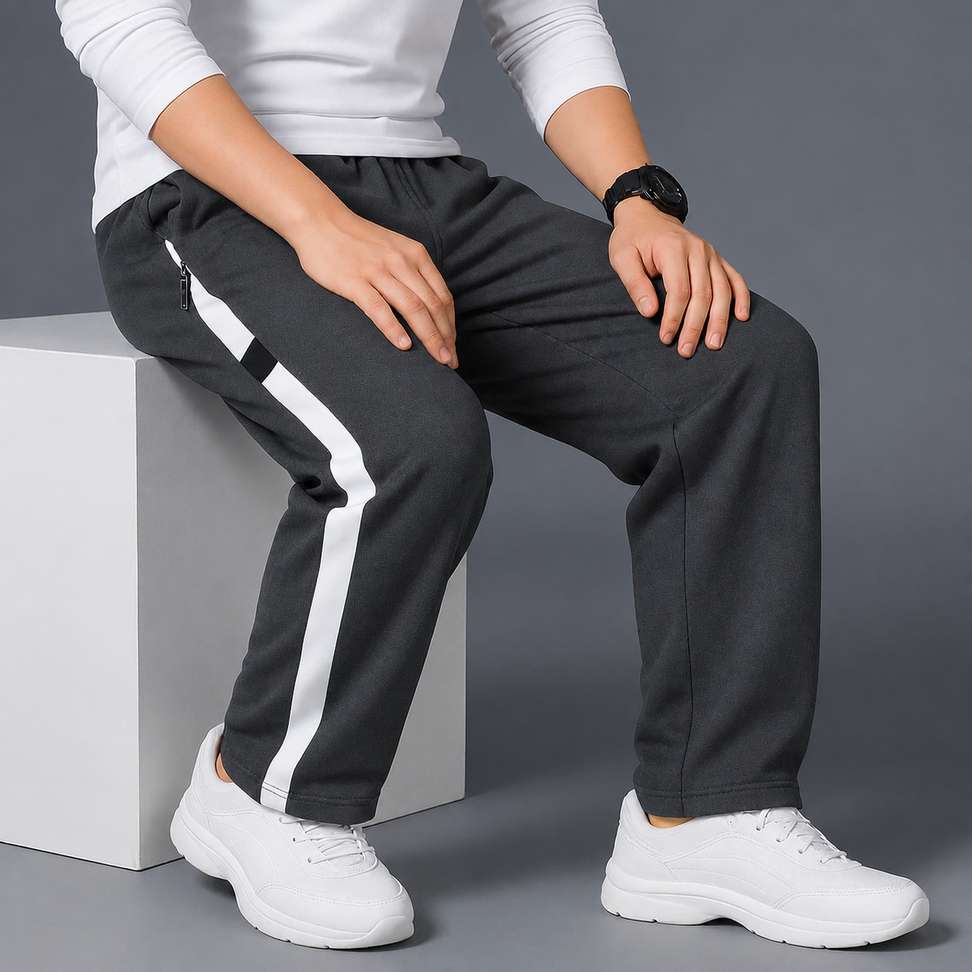 Shopsy MSREALSON Striped Men Black, Grey Track Pants - Image 4