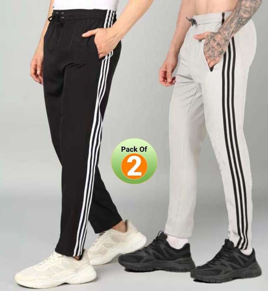 Westman Striped Men Black White Track Pants