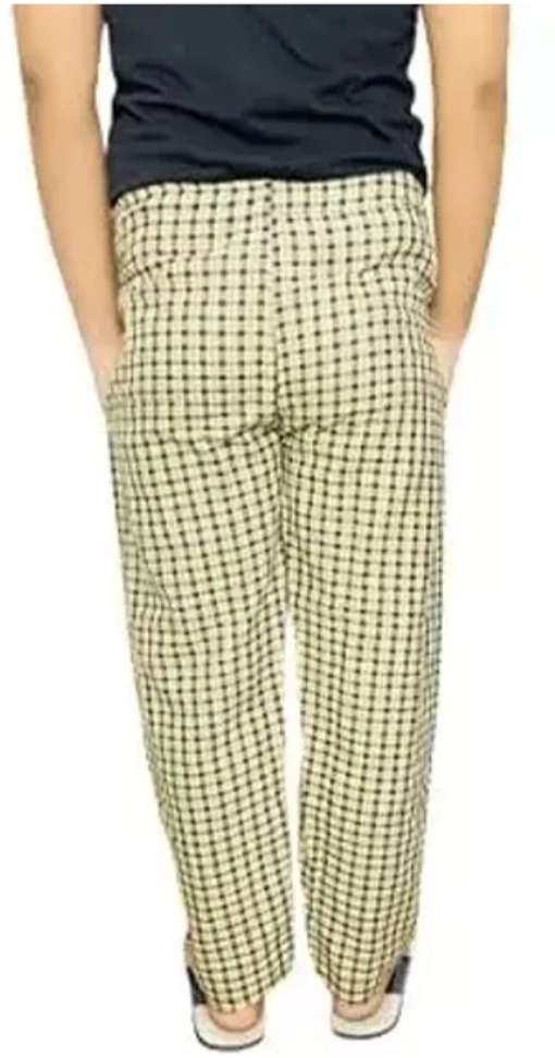 Massive Enterprises Checkered Men Blue Yellow Track Pants