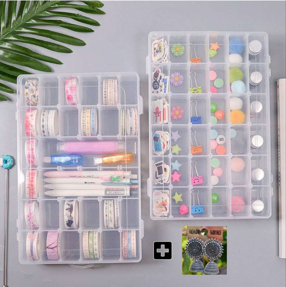 Multi Grid Storage Box Tap2kaart 2 Pics Combo Multipurpose 36 Compartment Grid Storage Box For ...