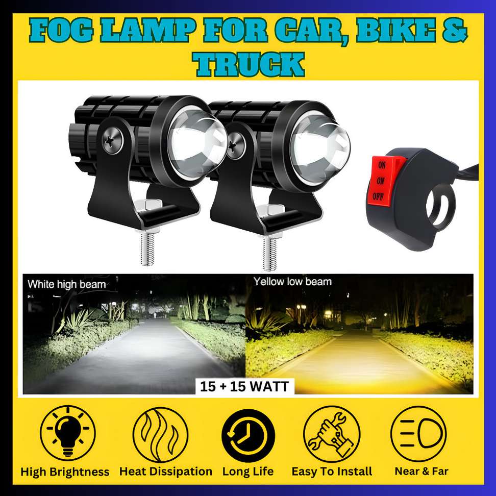 Shopsy Autozap Motorcycle LED Headlight Mini-Driving Light - Image 3
