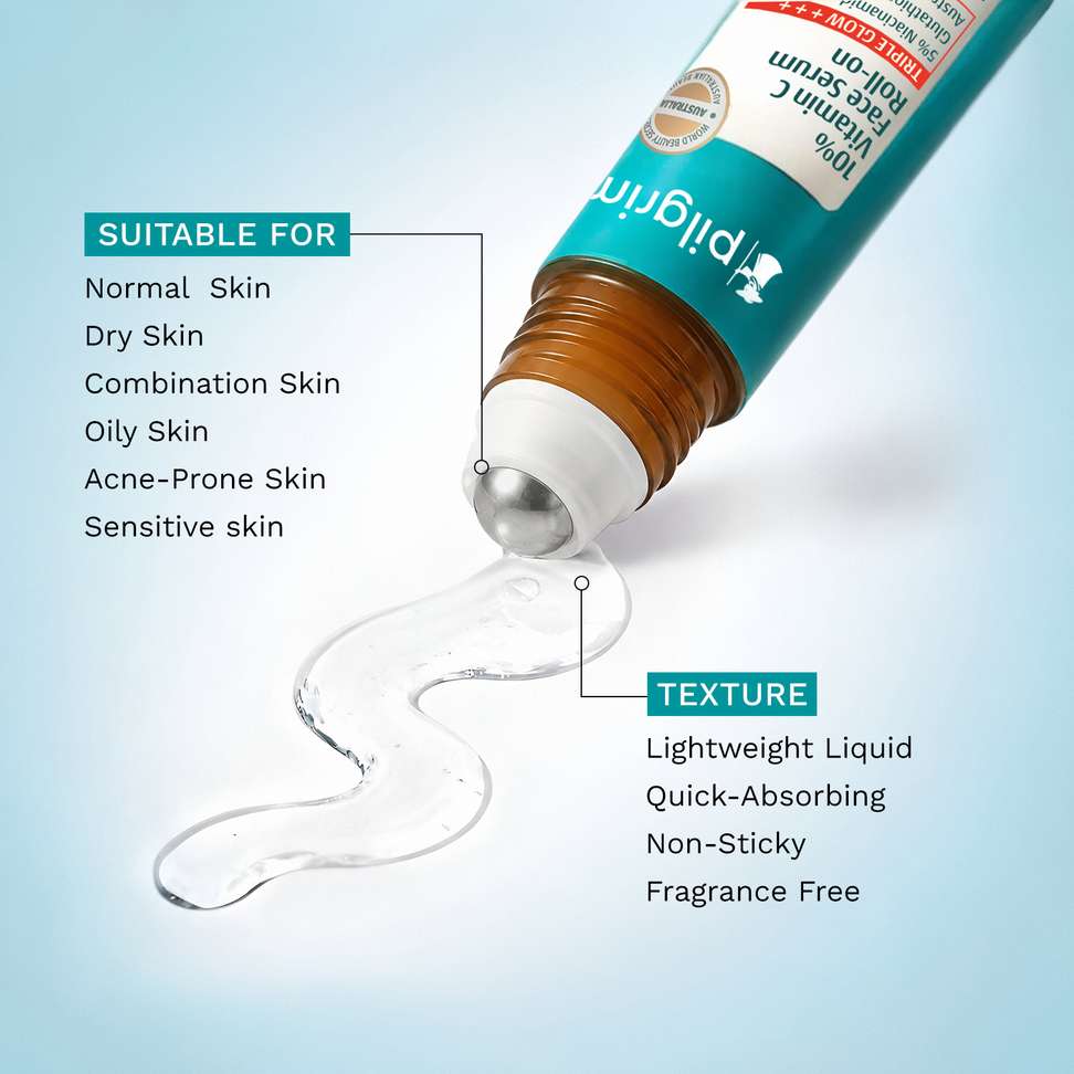 Shopsy Pilgrim 10% Vitamin C Face Serum Skin Brightening Roll On - Image 8