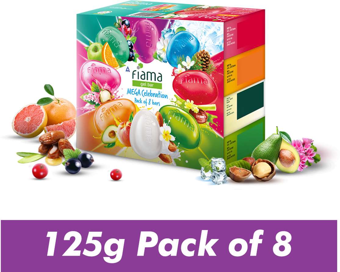Shopsy FIAMA Mega Celebration Pack 8 Soap Bars Pack of 8 - Image 2