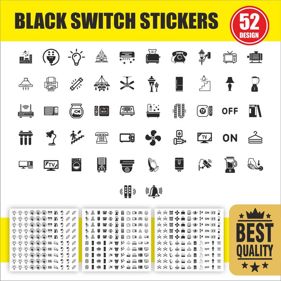 Shopsy Raimo 1.5 cm Switch Sticker for Electric Board Appliances - Image 3