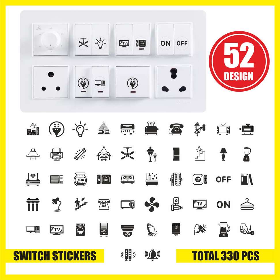 Shopsy Raimo 1.5 cm Switch Sticker for Electric Board Appliances - Image 2