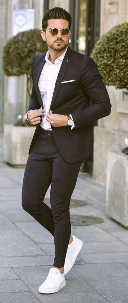 Trulyfeb Single Breasted Solid Men Suit