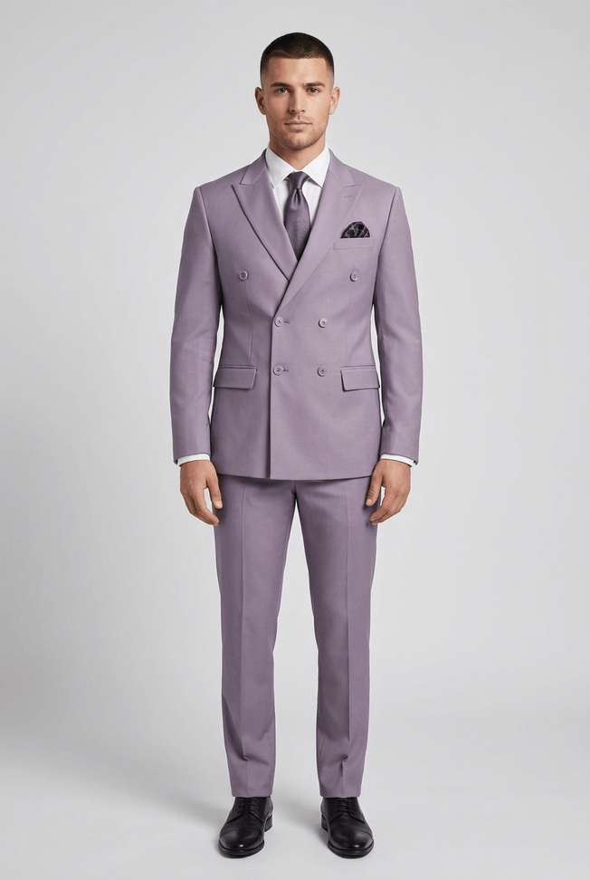 Asthetic Double‑Brested Solid Men Suit – Premium Look at a Fraction of the Cost