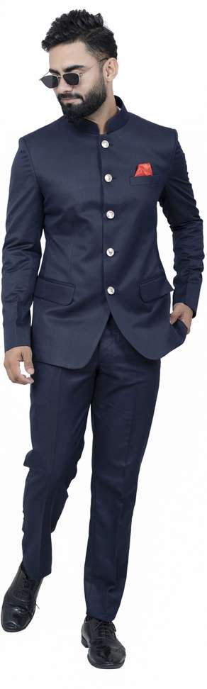 Aljaami Jodhpuri Bandhgala Solid Men Suit
