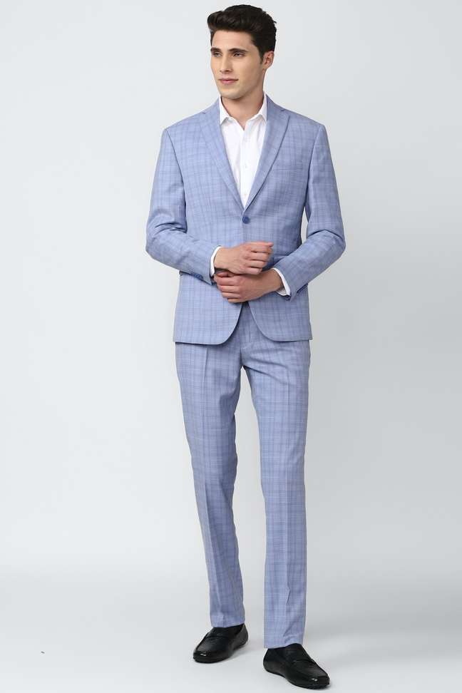 Peter England 3 Pc Suit Checkered Men