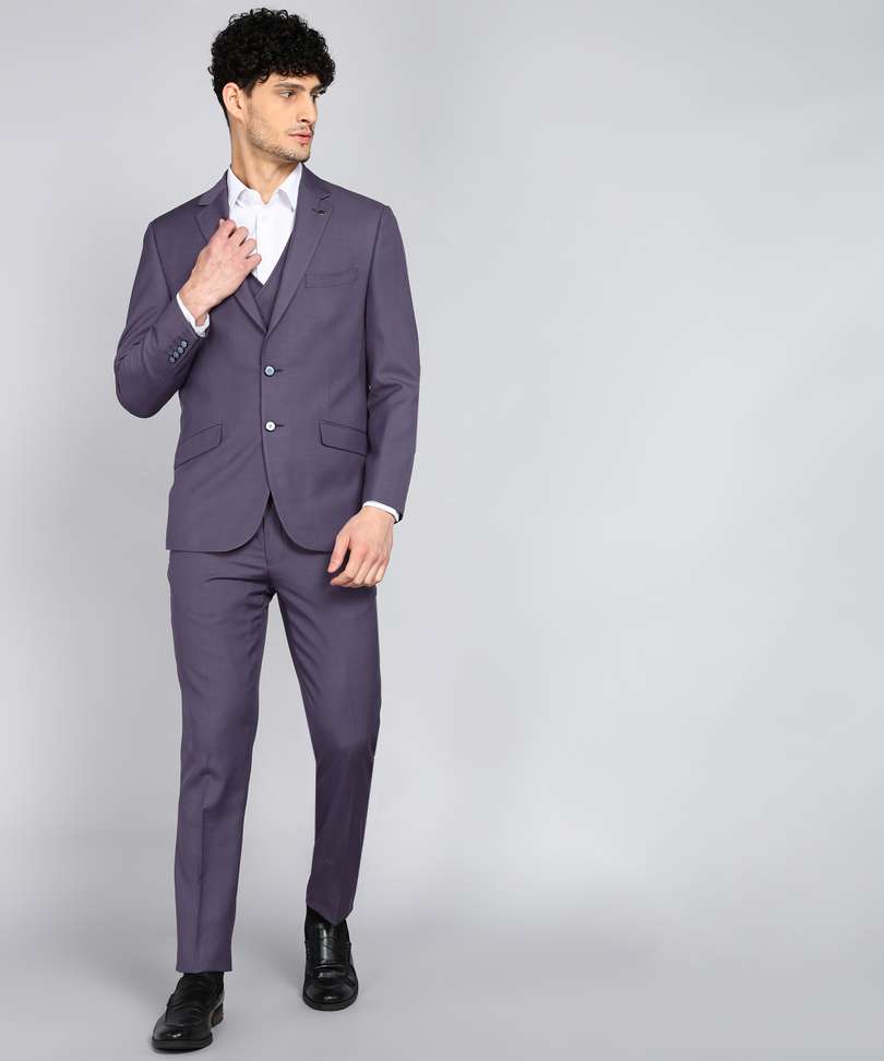 Van Heusen 3 Pc Suit Textured Men