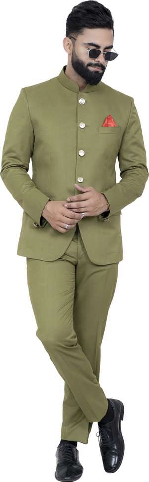 Aljaami Jodhpuri Bandhgala Solid Men Suit
