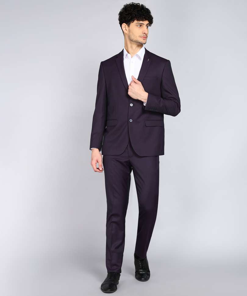 Van Heusen Suit Solid Men