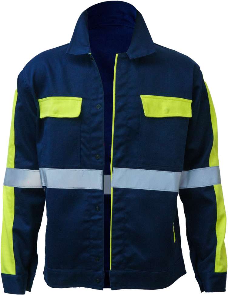 Saashagarments Industrial Safety Jacket Reflecting Tape Striped Men Suit