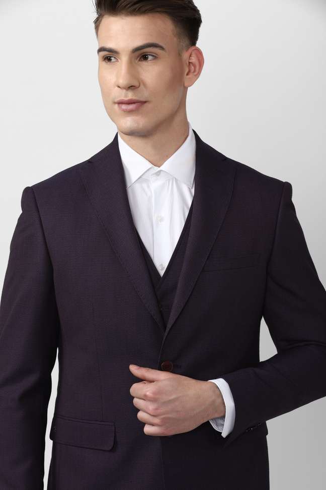 Peter England Textured Men’s Suit – 55% Off, Lowest Price in India