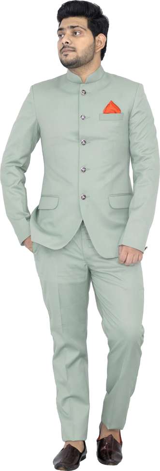 Aljaami Jodhpuri Bandhgala Solid Men Suit
