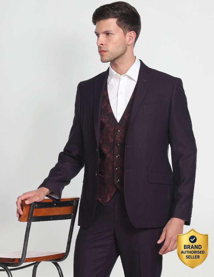 Arrow Reversible Waistcoat Patterned Three Piece Suit for Men – 55% Price Drop
