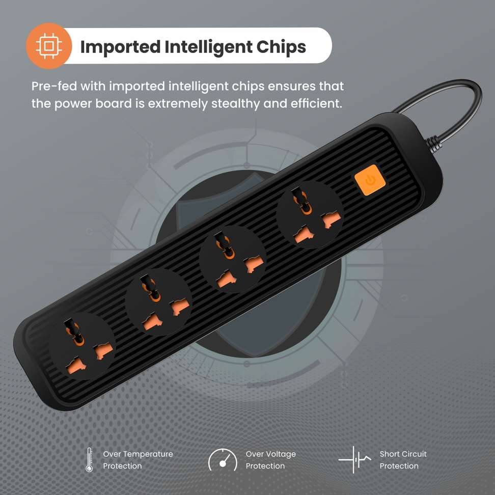Portronics Power Plate 12 Multi Plug 1500W 4 Socket Extension Boards ...