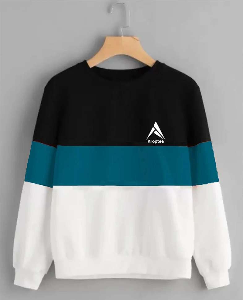 Kroptee Colorblock Men Round Neck Multicolor T Shirt