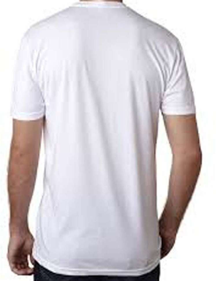 Shopsy Men Round Neck White T-Shirt - Image 3