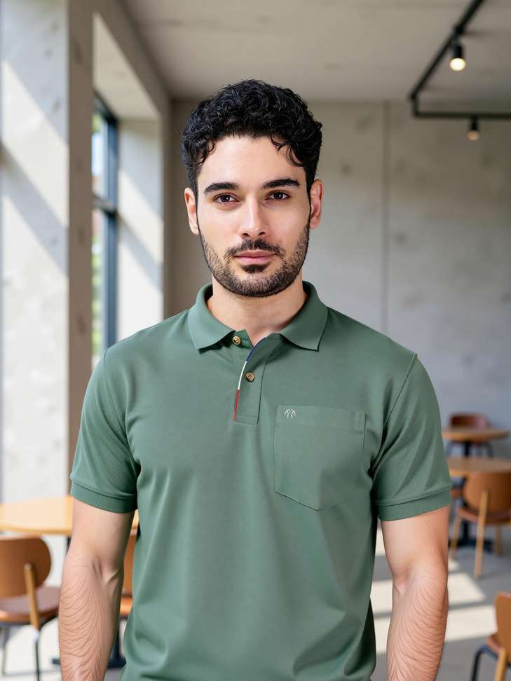 Triptee Solid Men Light Green T Shirt