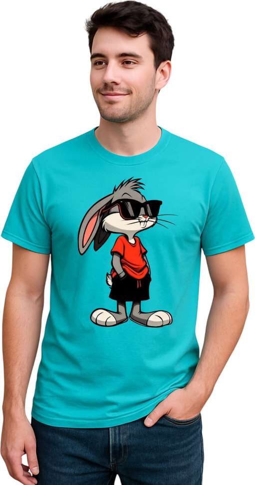 Liqqr Graphic Print Men Light Blue T Shirt