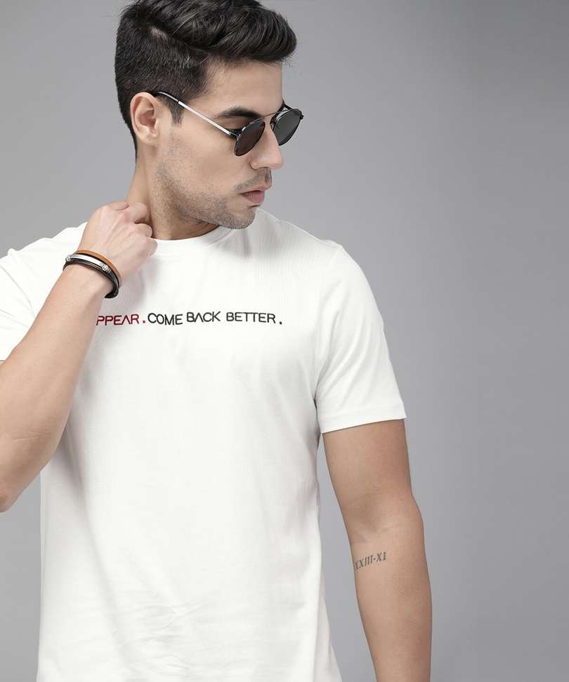 Roadster Solid Men Round Neck White T‑Shirt – 69% OFF Price Drop Review