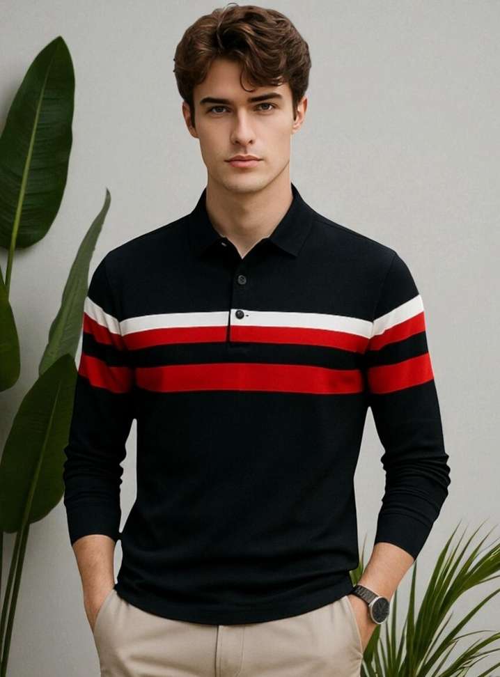 Fashium Striped Men Black T‑Shirt – 80% OFF, Best Price Review