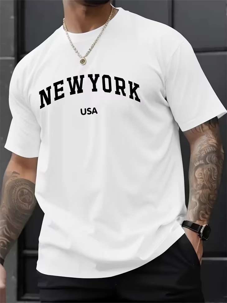 Rizqwear Printed Men’s Round‑Neck White T‑Shirt – 75% Off Deal Review