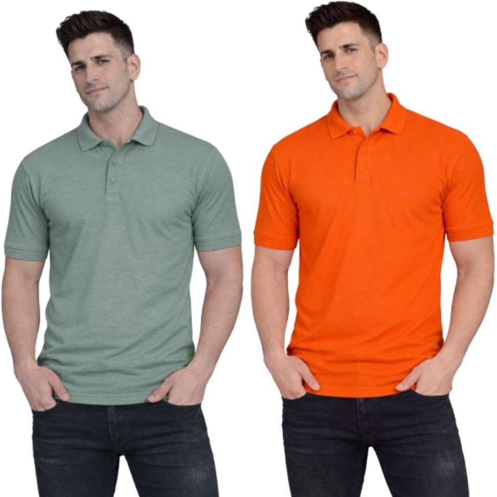 Cotfyne Solid Men Multicolor T‑Shirt – 67% OFF Pack of 2, ₹417 Only