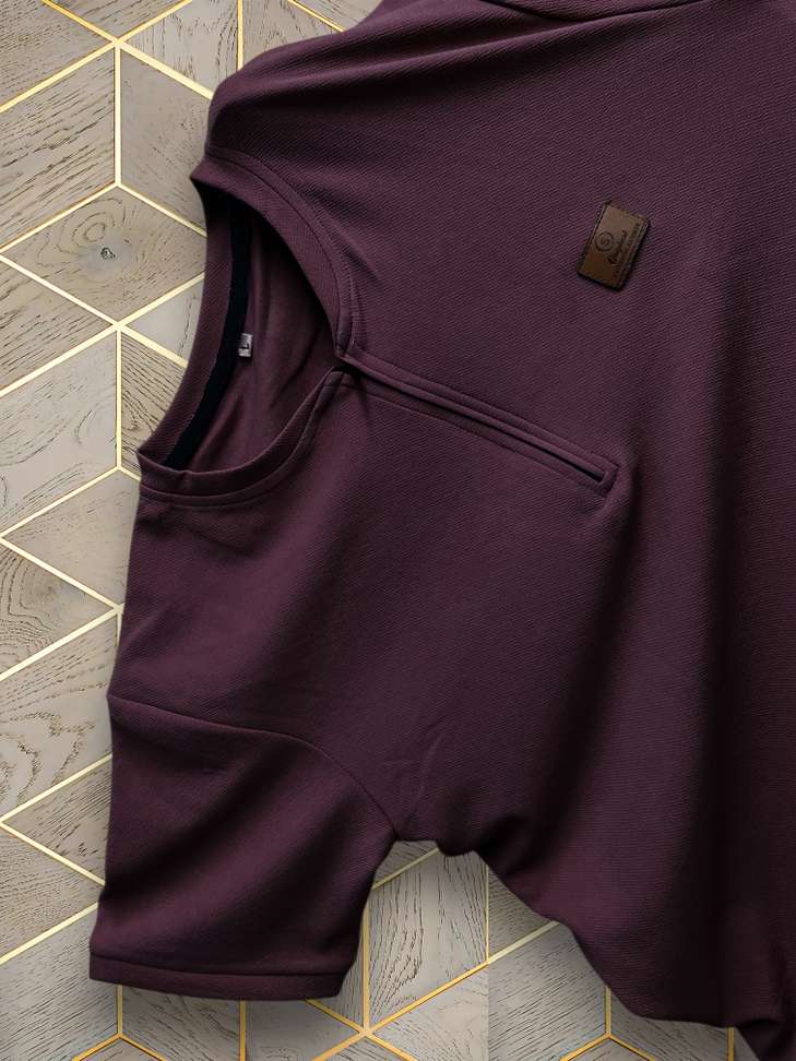 Shopsy SOLSTICE Men Purple Round Neck T-Shirt - Image 5