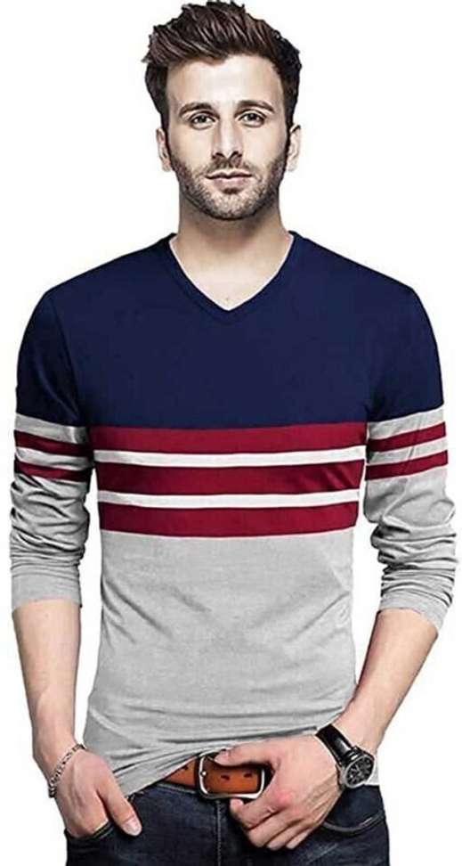 Wrodss Color Block Men Multicolor T‑Shirt – 86% OFF, Lowest Price ₹132