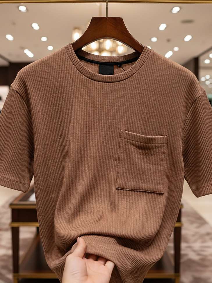 Teenzzi Self‑Design Men Brown T‑Shirt – 63% OFF, Best Casual Tee Under ₹400