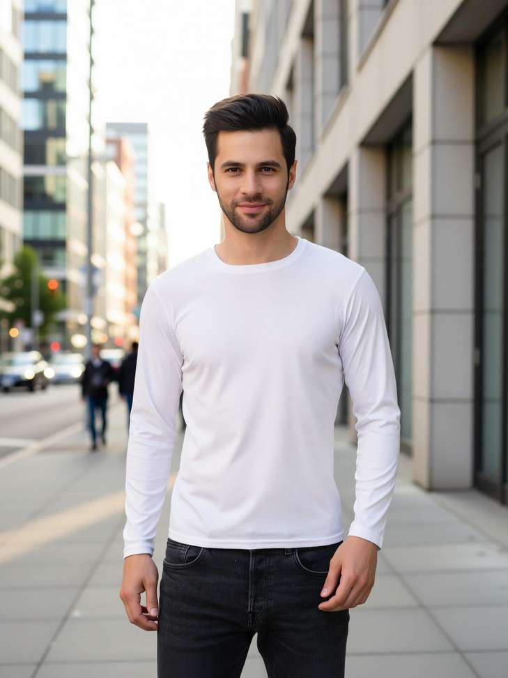 Kaspy Solid Men White T Shirt