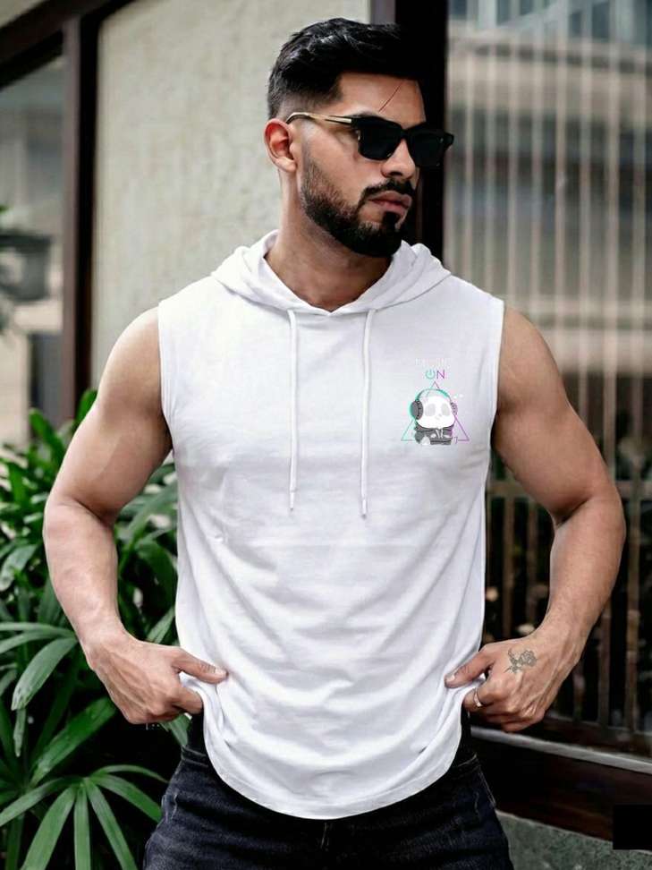 Mundali Printed Men White T Shirt