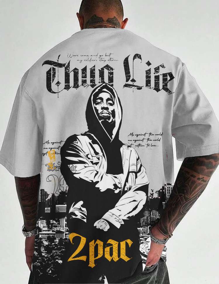 Force Graphic Print Men’s Oversized Grey Round‑Neck T‑Shirt – 85% Off Deal