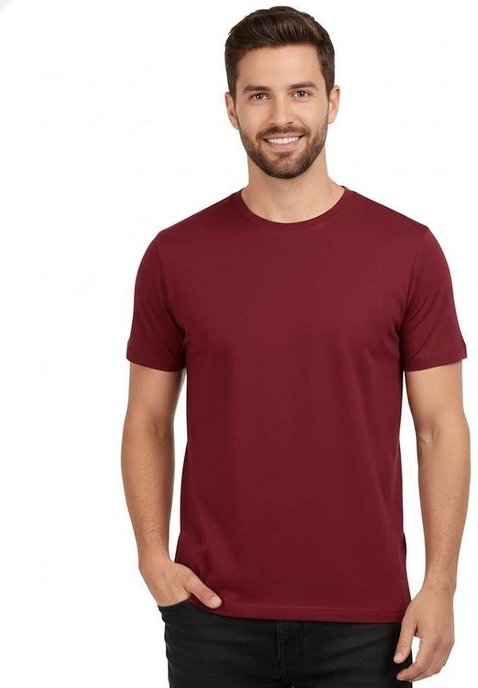 Pavistrending Self‑Design Men’s Maroon T‑Shirt – 60% Off, Only ₹398
