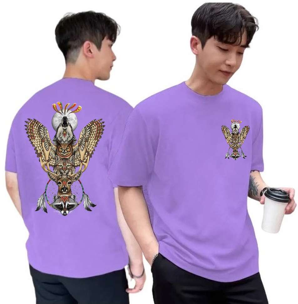 Kintu Parantu Printed Men Purple T‑Shirt – 79% OFF, Only ₹188 (Best Deal)