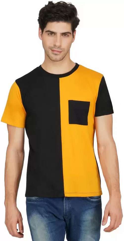 Trending Clickwell Color Block Men White T Shirt