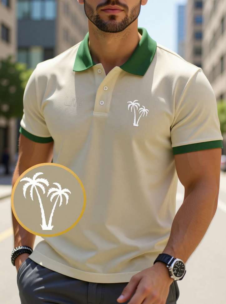 Void Vogue Solid Men Beige T Shirt