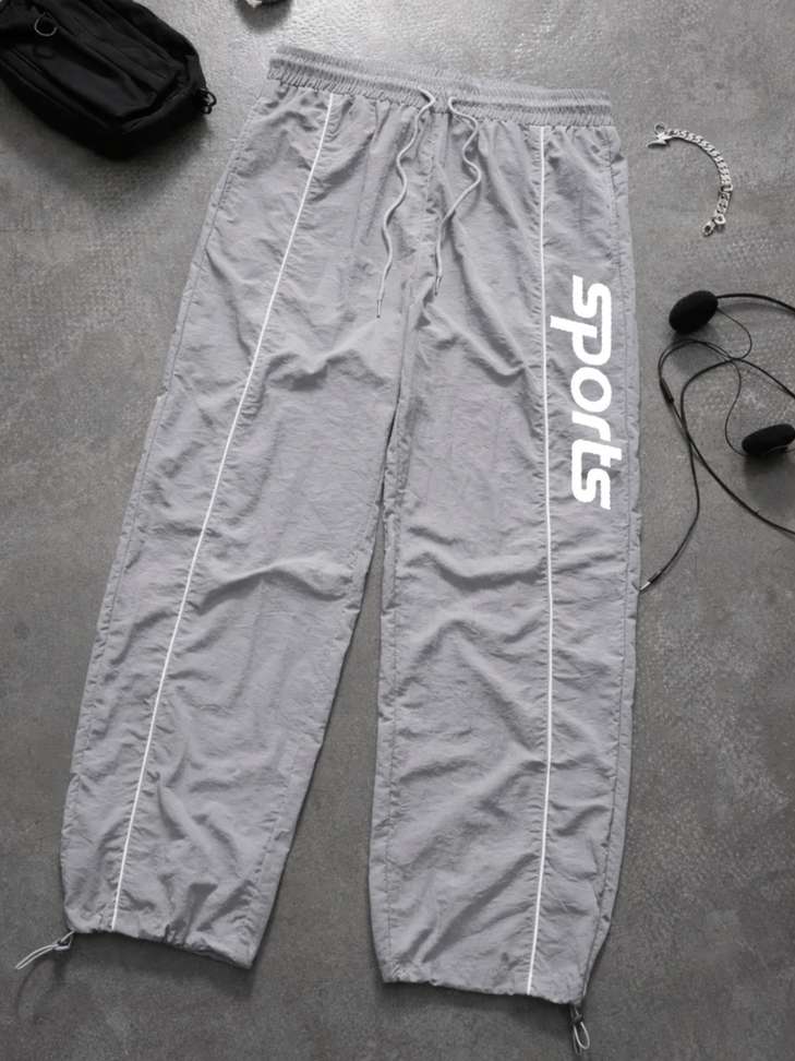 Shopsy Povaxpo Men Grey Printed Track Pants - Image 2