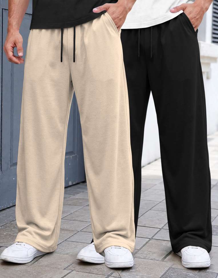 Shopsy MADBROS Men Beige, Black Track Pants - Image 2