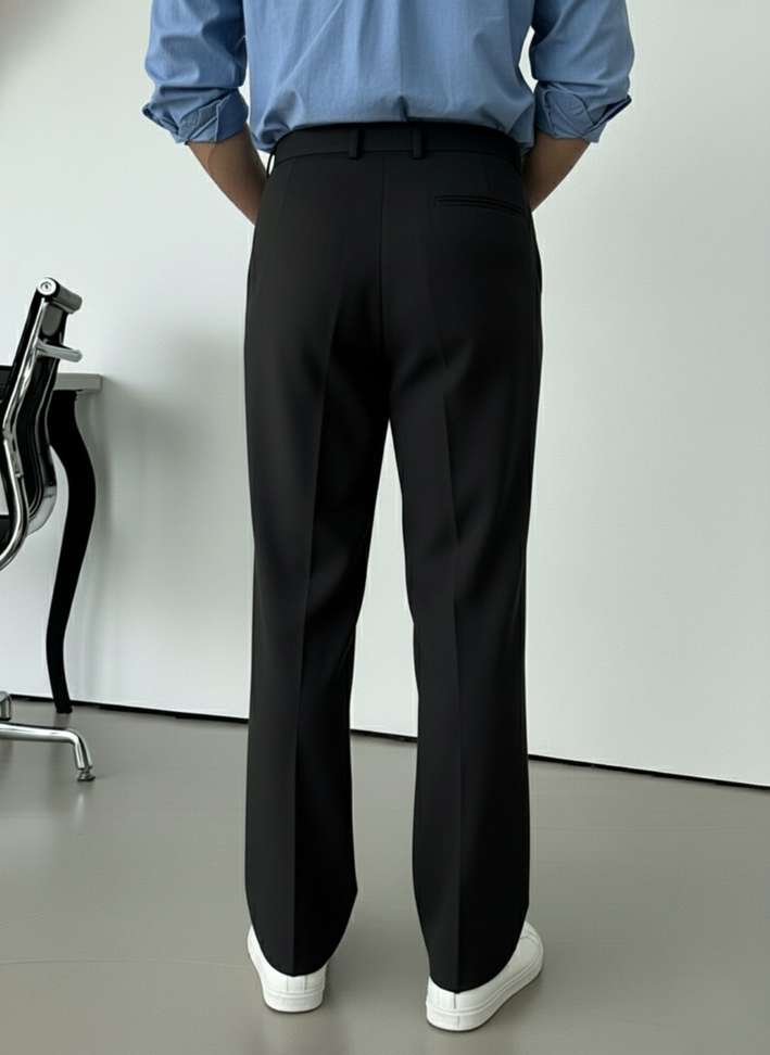Shopsy INDICLUB Relaxed Men Black Trousers - Image 3
