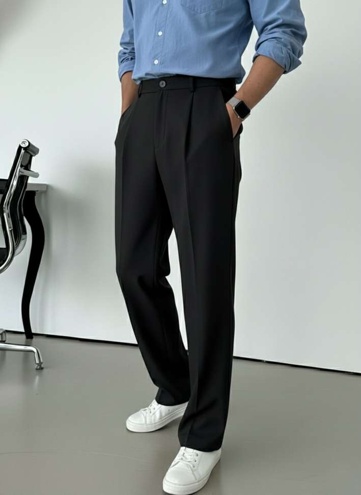Shopsy INDICLUB Relaxed Men Black Trousers - Image 4