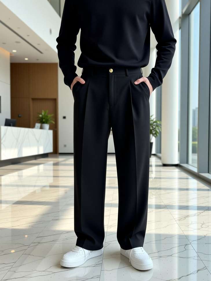 FTX Relaxed Men Black Trousers - Image 2